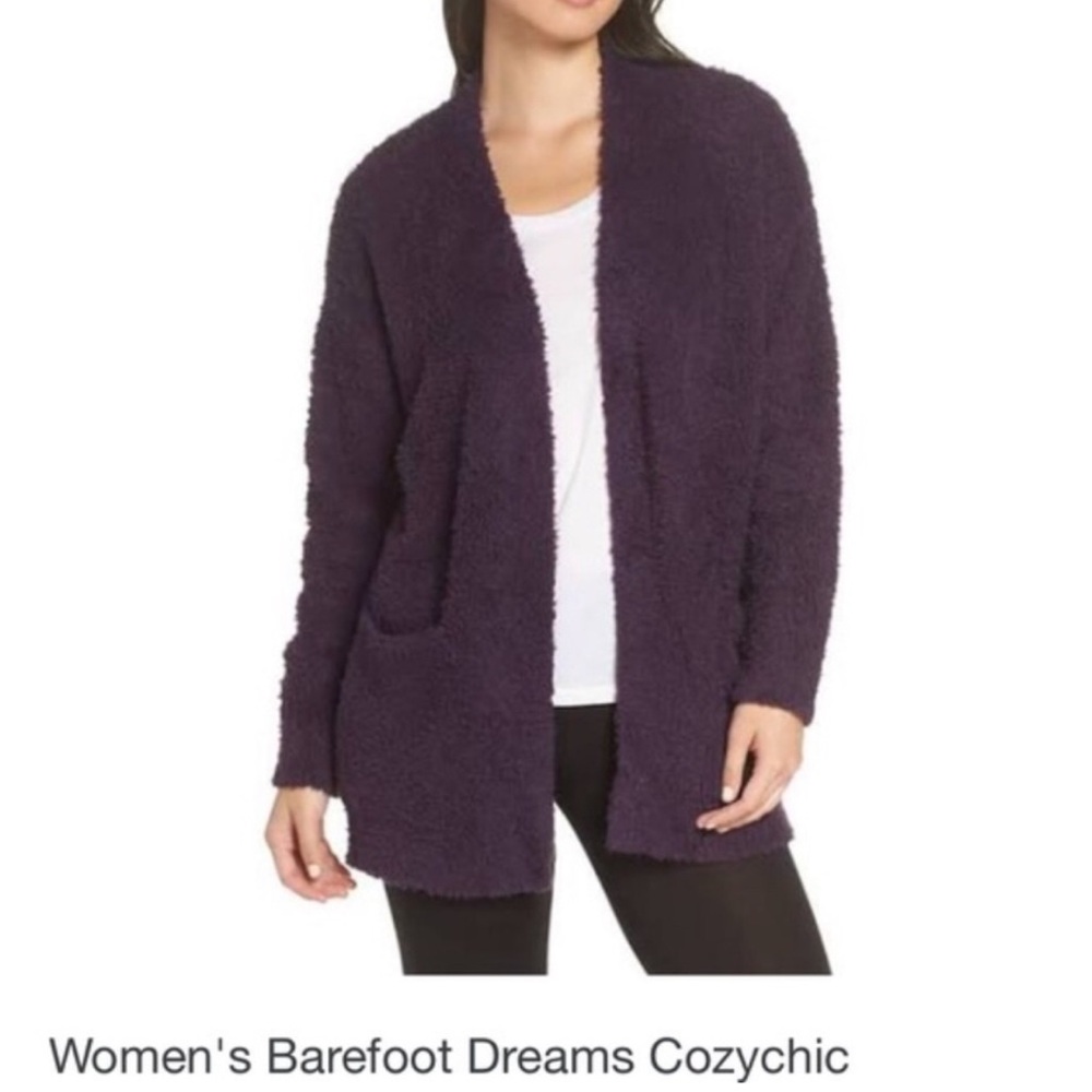 Barefoot Dreams Purple CozyChic Overaized Cardigan - S/M